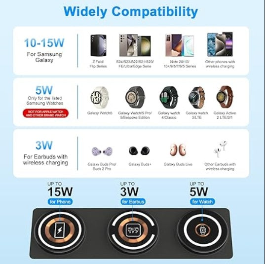 3-In-1 Foldable Wireless Fast Charger