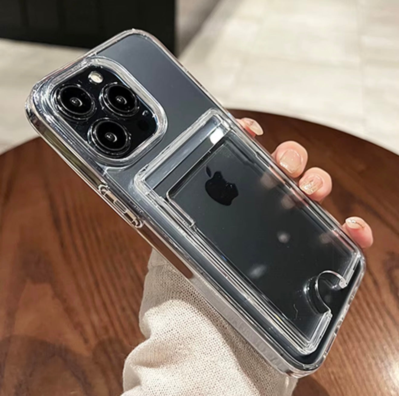 Coque Transparent Porte-Carte