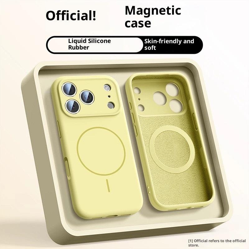 Applicable To 17 Fine Circle Magnetic Phone Case Liquid Silicone