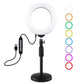 Dual Mobile Phone Position Desktop Live Broadcast Fill Light Ring-shaped Beauty Selfie Multi-function Anchor Bracket