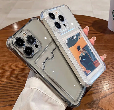 Coque Transparent Porte-Carte