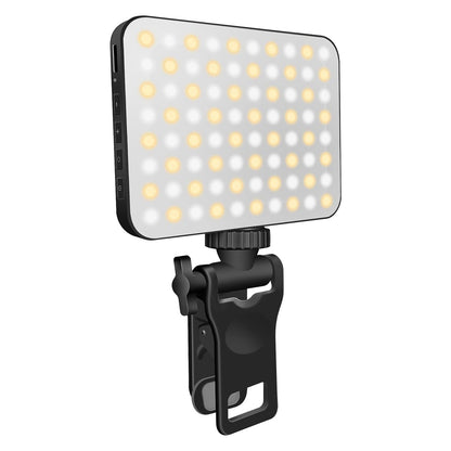 1Pc Rechargeable Selfie Light Fill Light 2000mAh Portable Clip On Light With 3 Light Modes 10 Brightness Levels For Phone Laptop Live Stream Make Up Photography