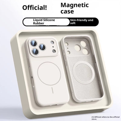 Applicable To 17 Fine Circle Magnetic Phone Case Liquid Silicone