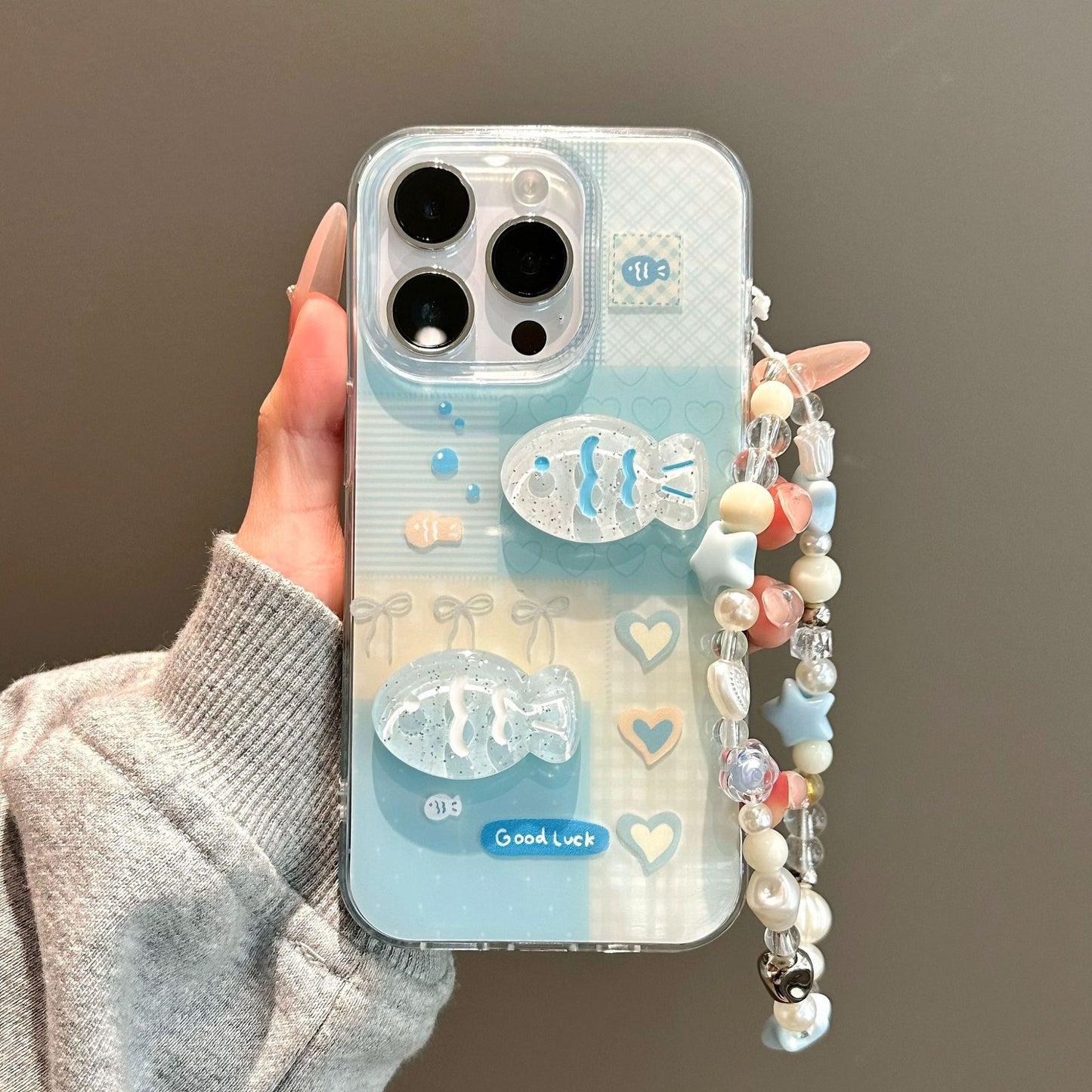 Single Layer  Three-dimensional Fish New Phone Case