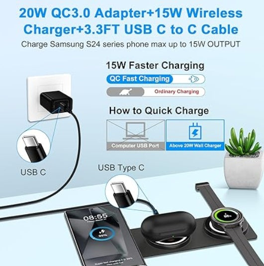 3-In-1 Foldable Wireless Fast Charger